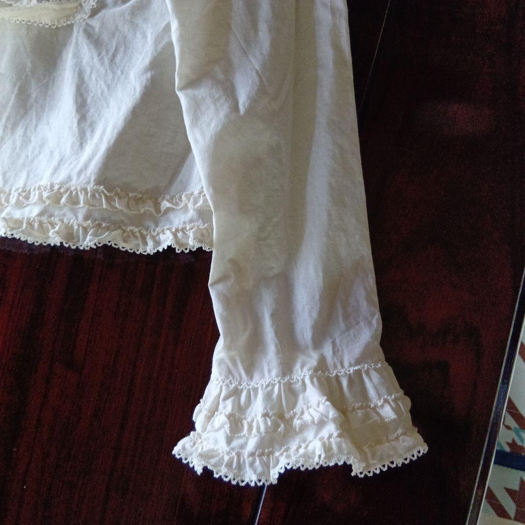 ☆ピンクハウス☆アイボリー レース装飾 フリル付き長袖ブラウスです❣