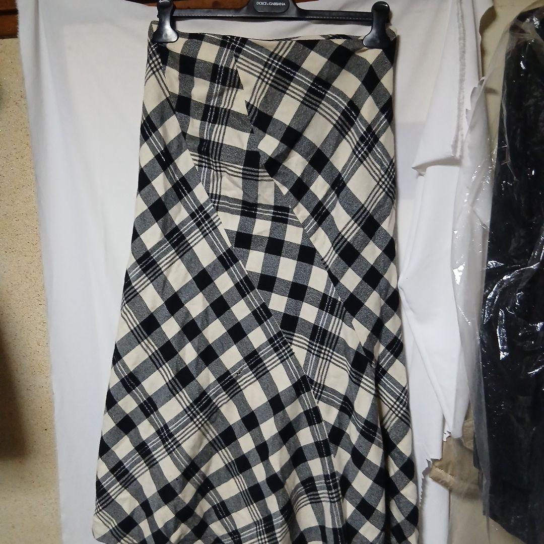 ⭐️ヨウジヤマモトNoir秋冬チェック柄スカート風パンツ⭐️訳ありタイムセール