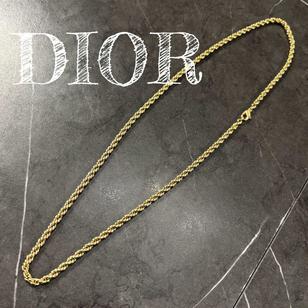 美品　クリスチャンディオール　チェーン　ゴールドネックレス