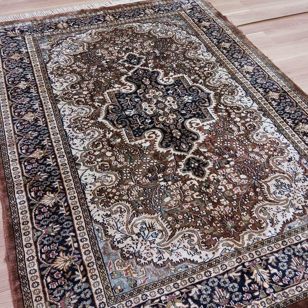 Y3062 インド製 絨毯 ポリエステル 206×150㎝