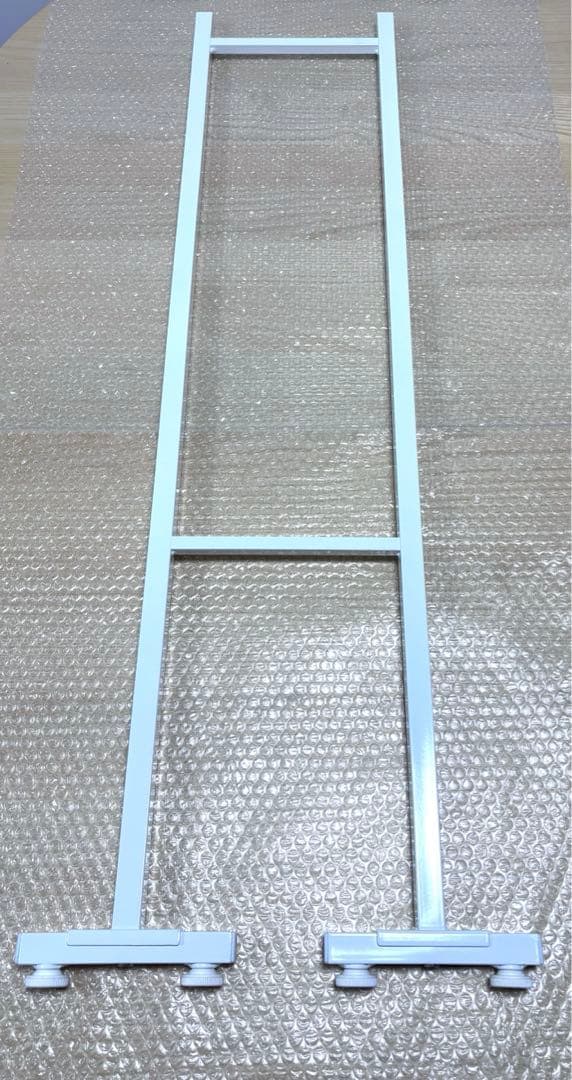 川口工器 ラダーランドリーラック ホワイト 棚3段 ミドル 200〜250cm