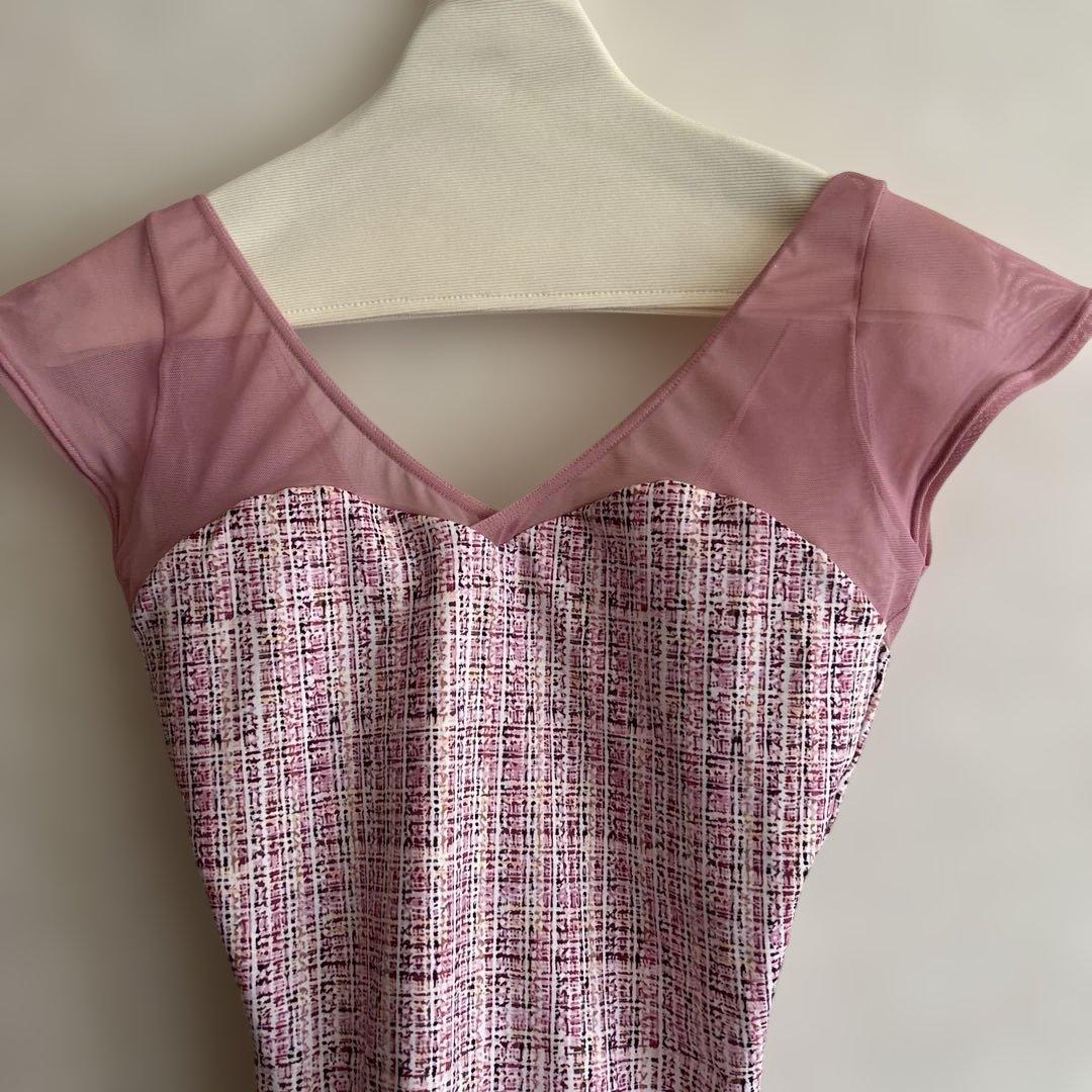 stina スティナ　レオタード　復刻版　ツイード　ピンク　M バレエ