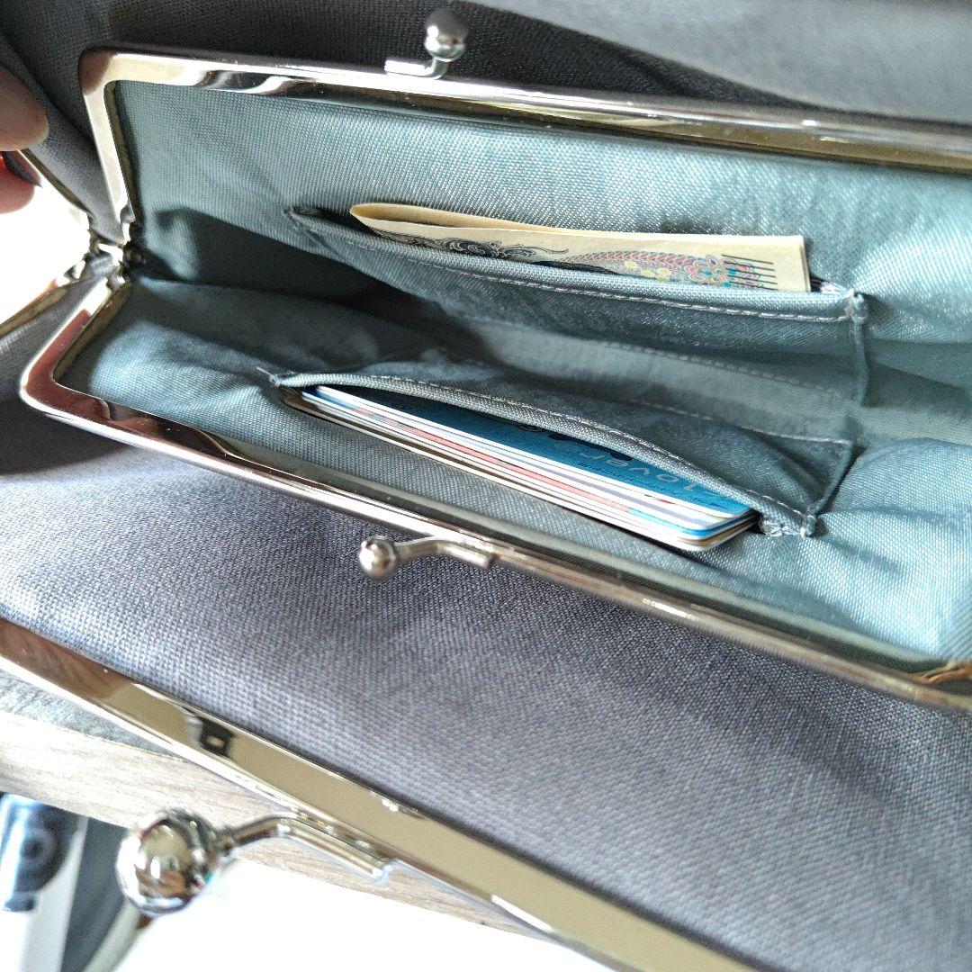 がま口バッグ　大きめ　ハンドメイド