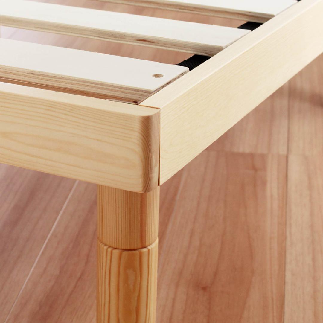 シングル　スノコベッド　高さ３段階　天然木　合格パイン材　新品送料込