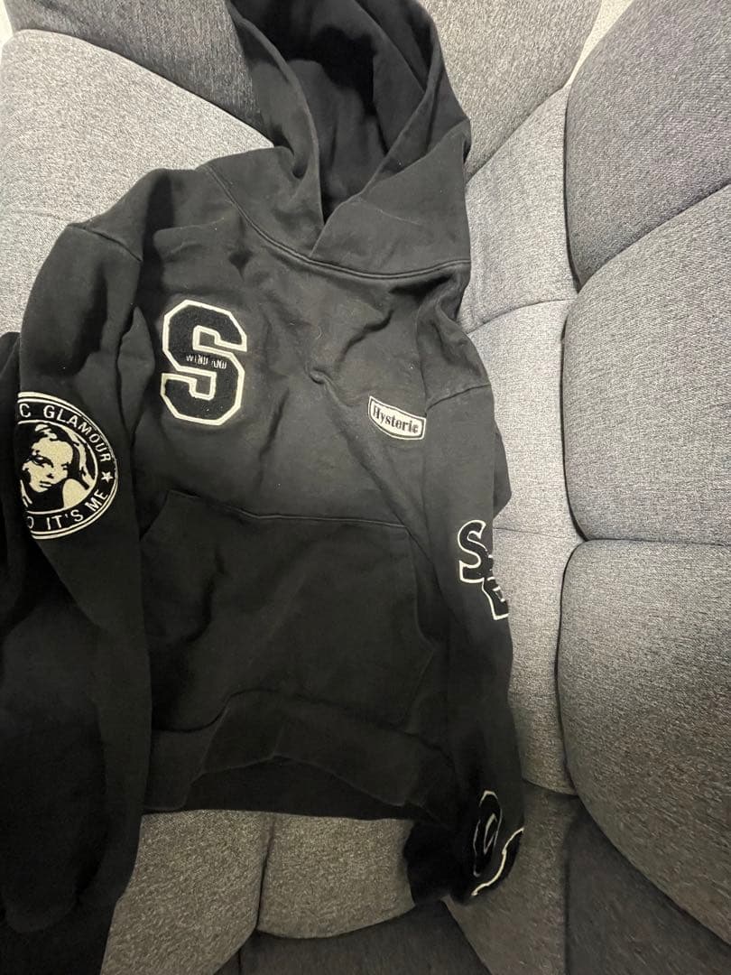 hysteric Glamour×WindandSea パーカー ブラック