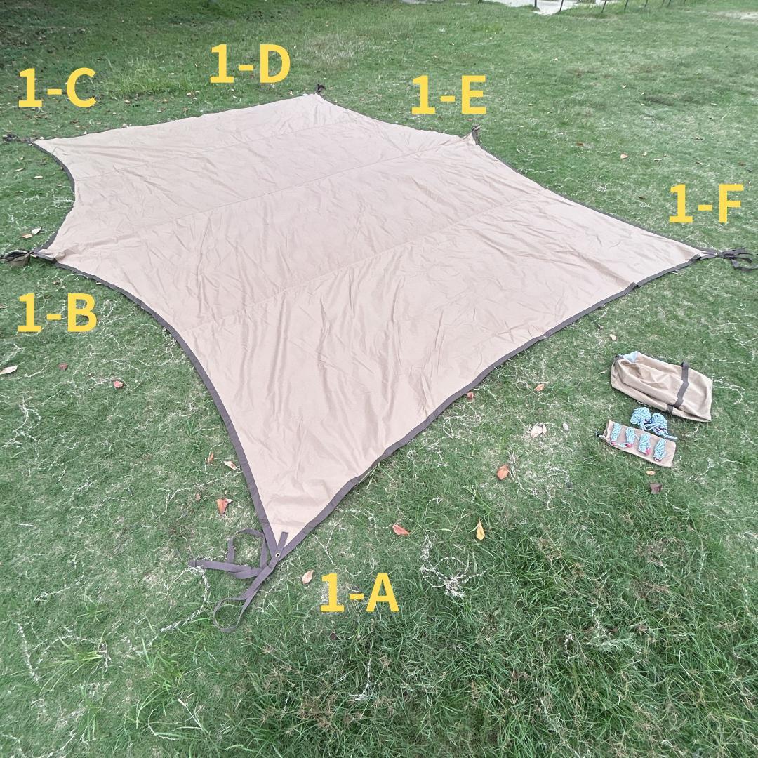 【美品】テンマクデザイン 焚火タープ TCコネクトヘキサ