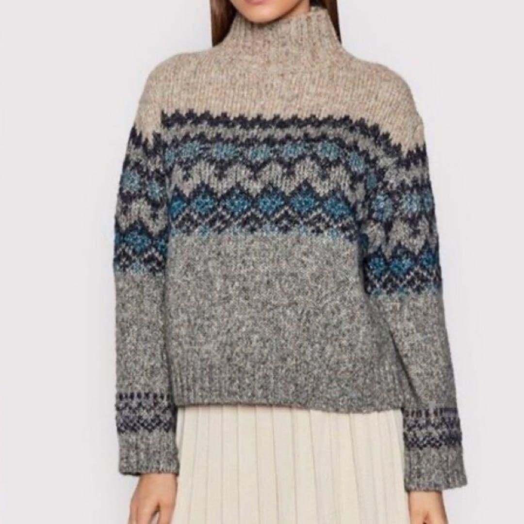 Weekend Max Mara タートルネック ジャガードニットセーター