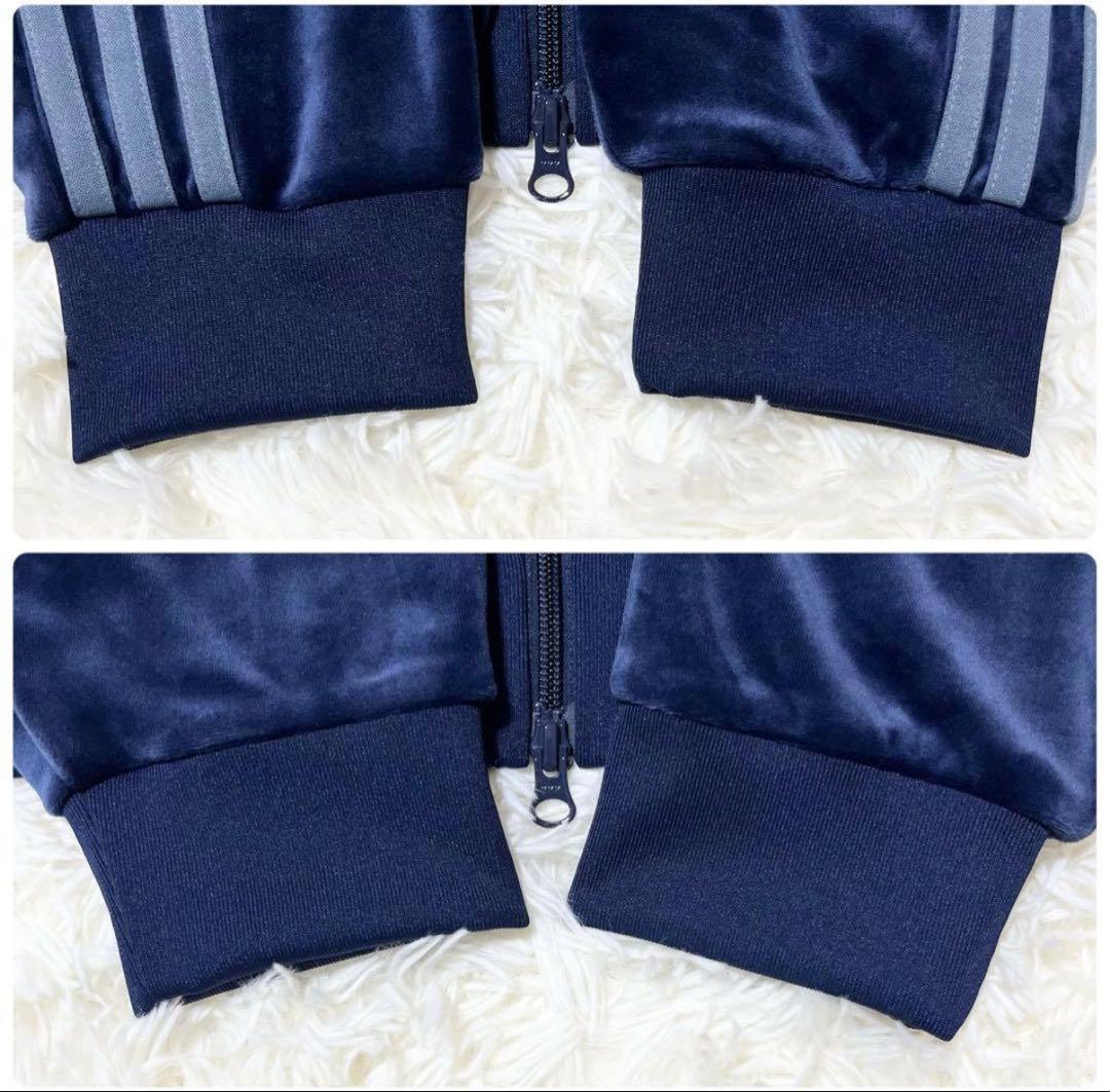 極美品 アディダス ベッケンバウアー ベロア トラックトップ M ネイビー