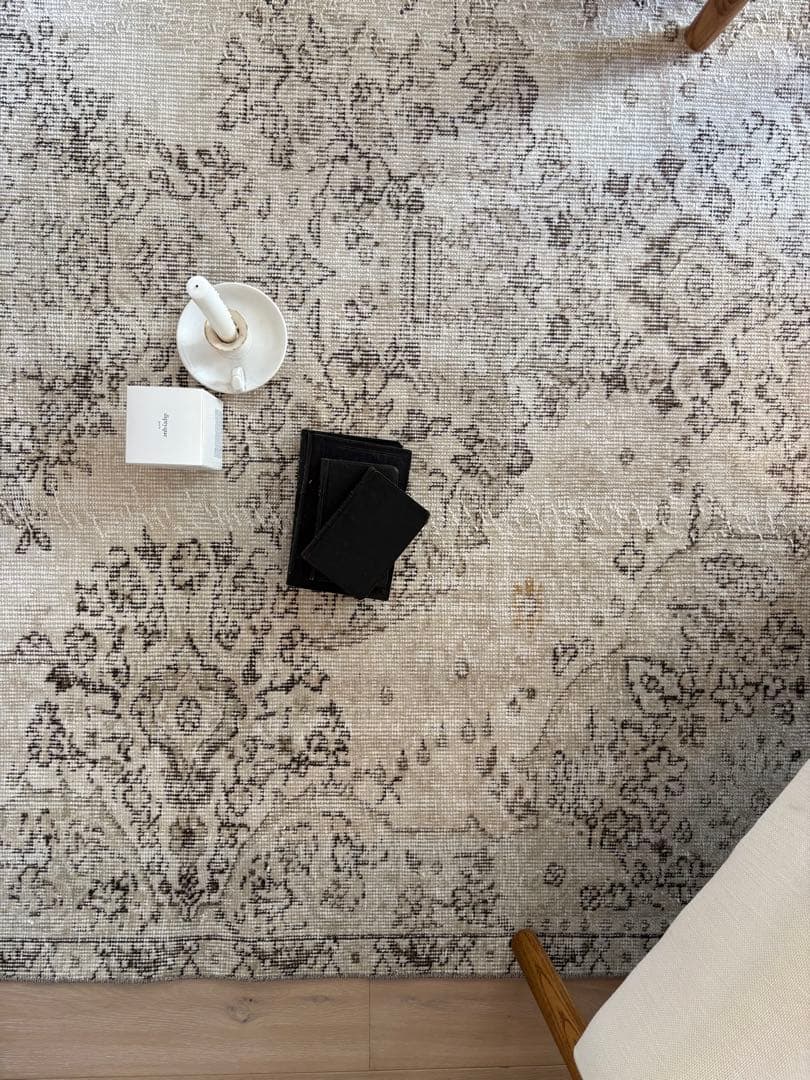 ヴィンテージラグ　トルコ　アナトリア　ウォッシュ　ベージュオーバーダイ