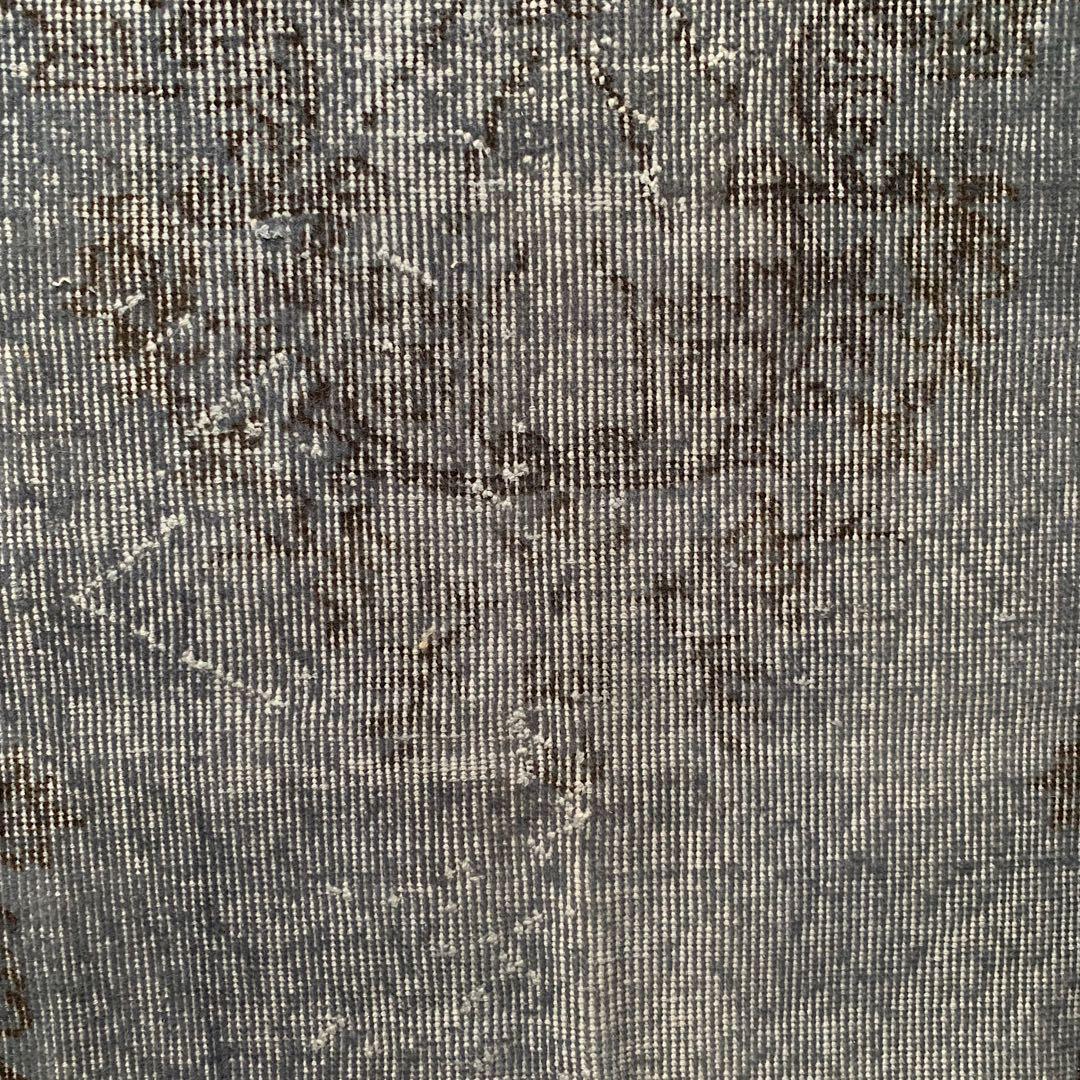 トルコヴィンテージラグ　207×104 グレー　ブラック　チョコ　オーバーダイ