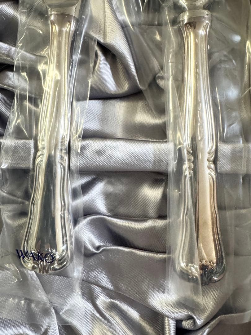 【新品未使用】WAKO 銀座和光 銀仕上げ カトラリー 20本 箱付き