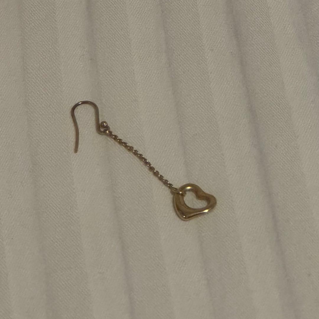 ティファニー　エルサペレッティ　オープンハートピアス　イエローゴールド　片耳