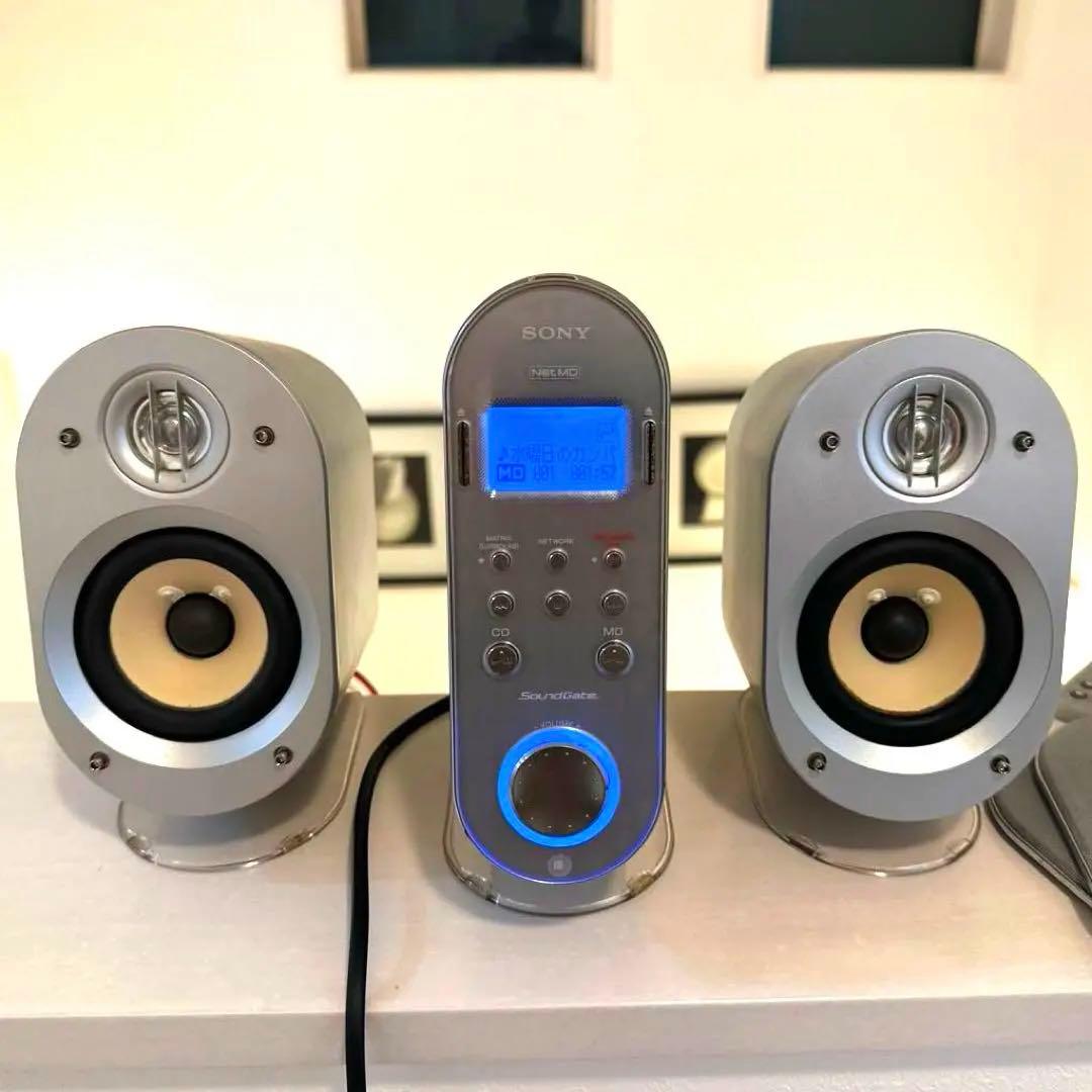 【美品DE訳有】SONY MD CD ミニコンポ LAM-Z03 シルバー