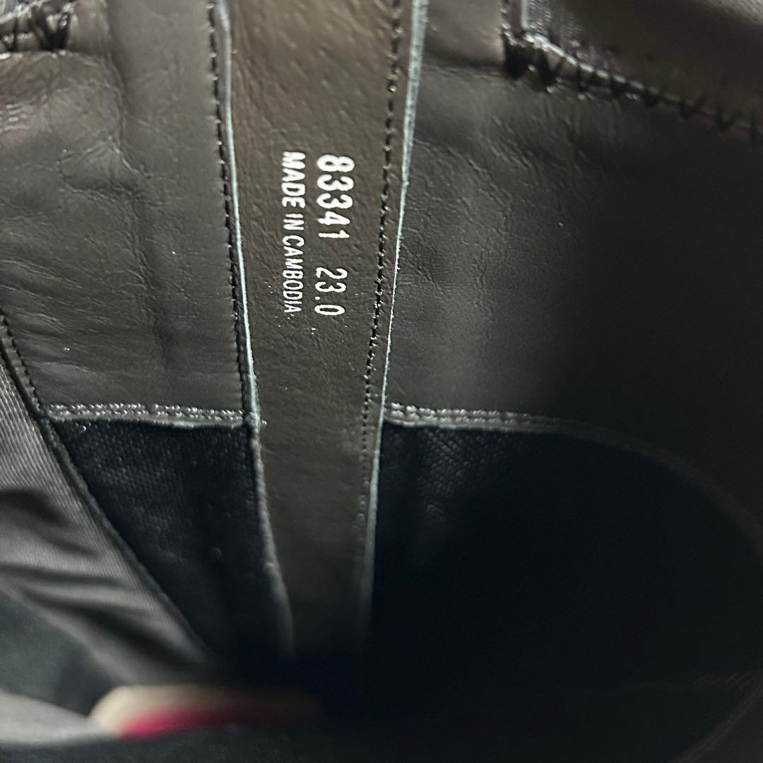 未使用品‼︎【fitfit】レザー　ロング　ブーツ　サイドジップ　黒　23.0