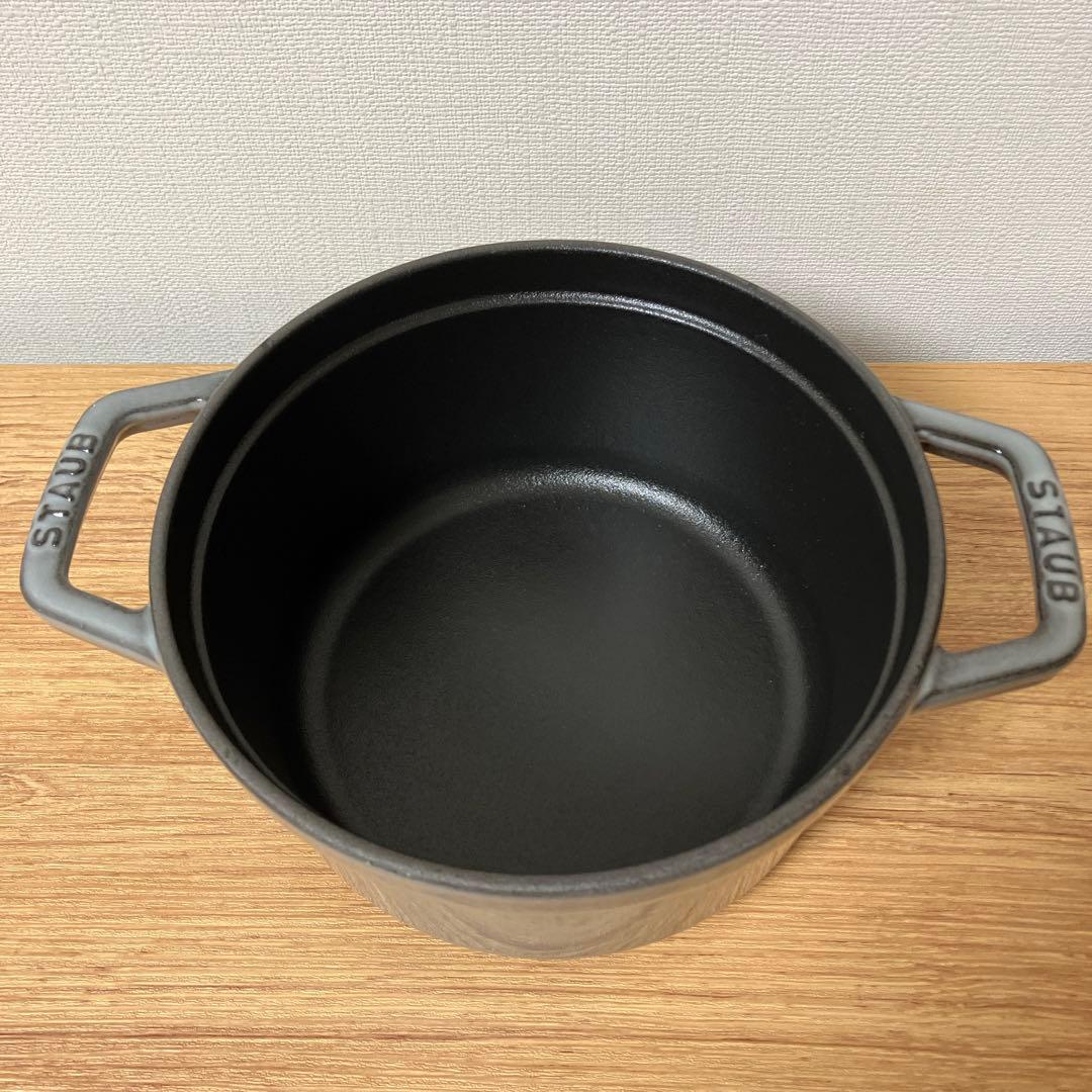 【STAUB（ストウブ） 】グラファイトグレー ホーロー鍋 3点セット