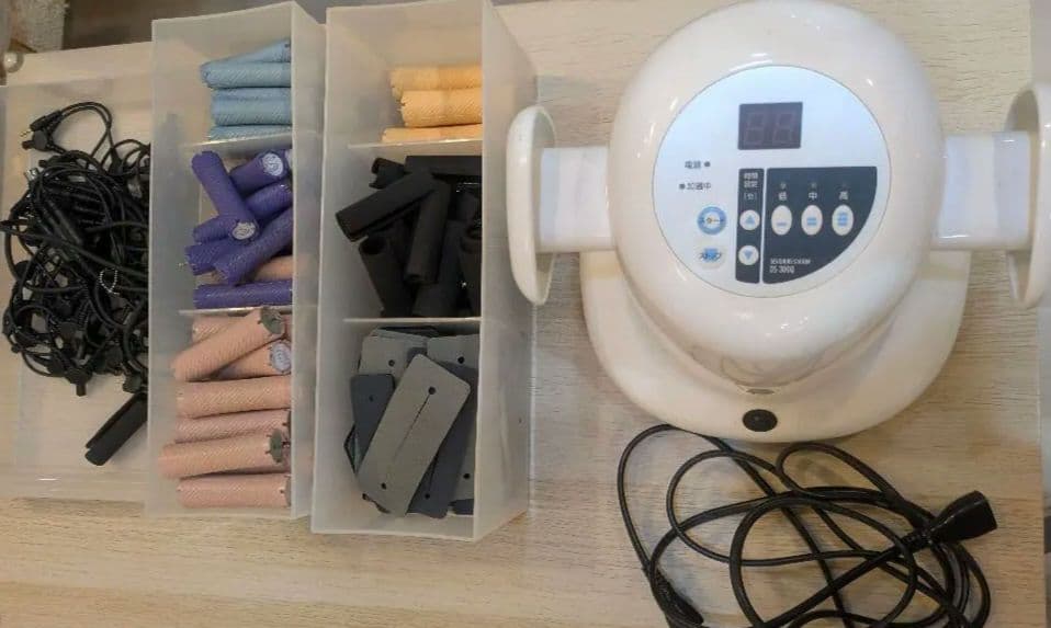 デジタルパーマ機資生堂デザイニングステーションDS-300Q 　ロッド　薬剤付き