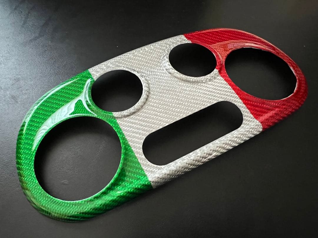 アバルト エアコン パネルカバー(オート) リアルカーボン シリーズ5、4、3