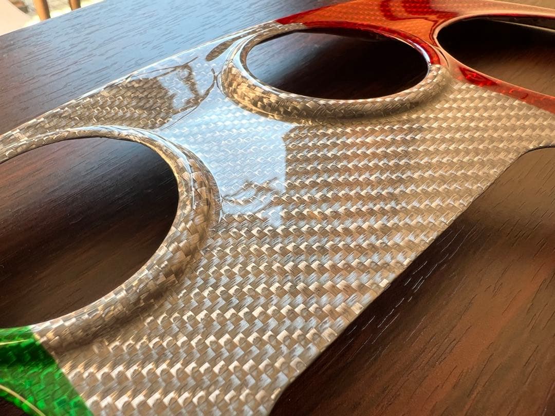 アバルト エアコン パネルカバー(オート) リアルカーボン シリーズ5、4、3