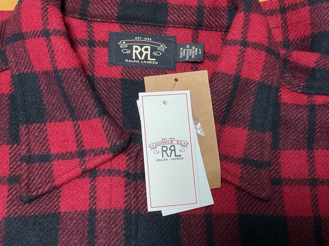 新品未使用！RRL ダブルアールエル チェックウールツイルオーバーシャツ L