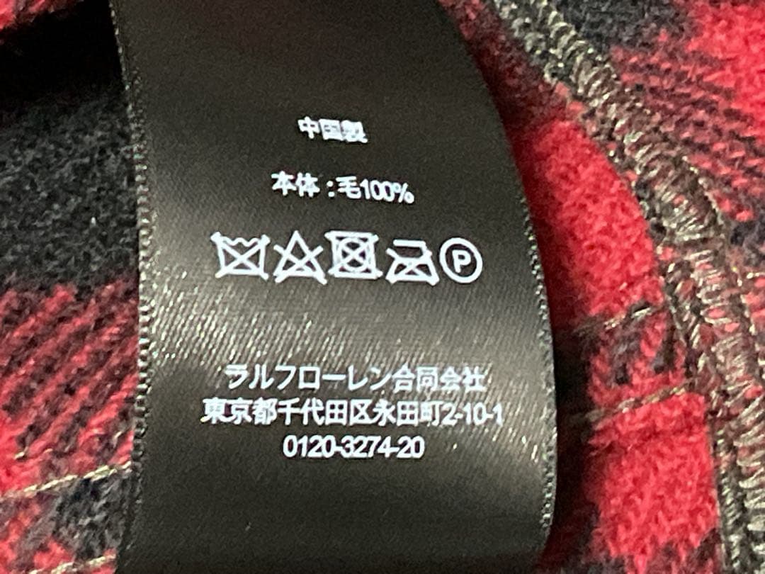 新品未使用！RRL ダブルアールエル チェックウールツイルオーバーシャツ L