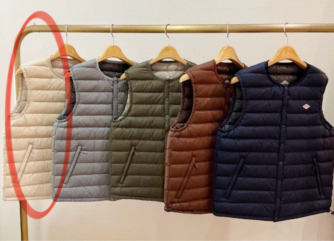 12/15まで出品❣️DANTON ベージュ ダウンベスト M