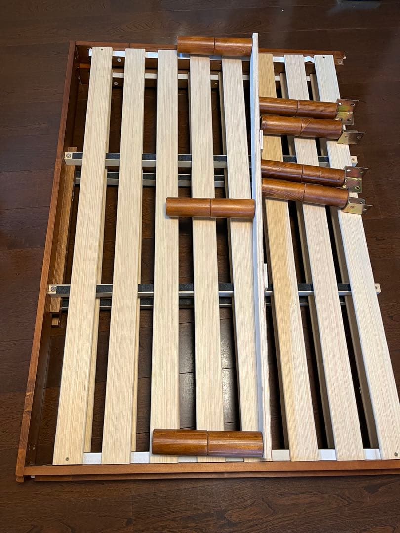 《Pan.psychic》ダブルベッド3段階高さ調節 〔11719164〕