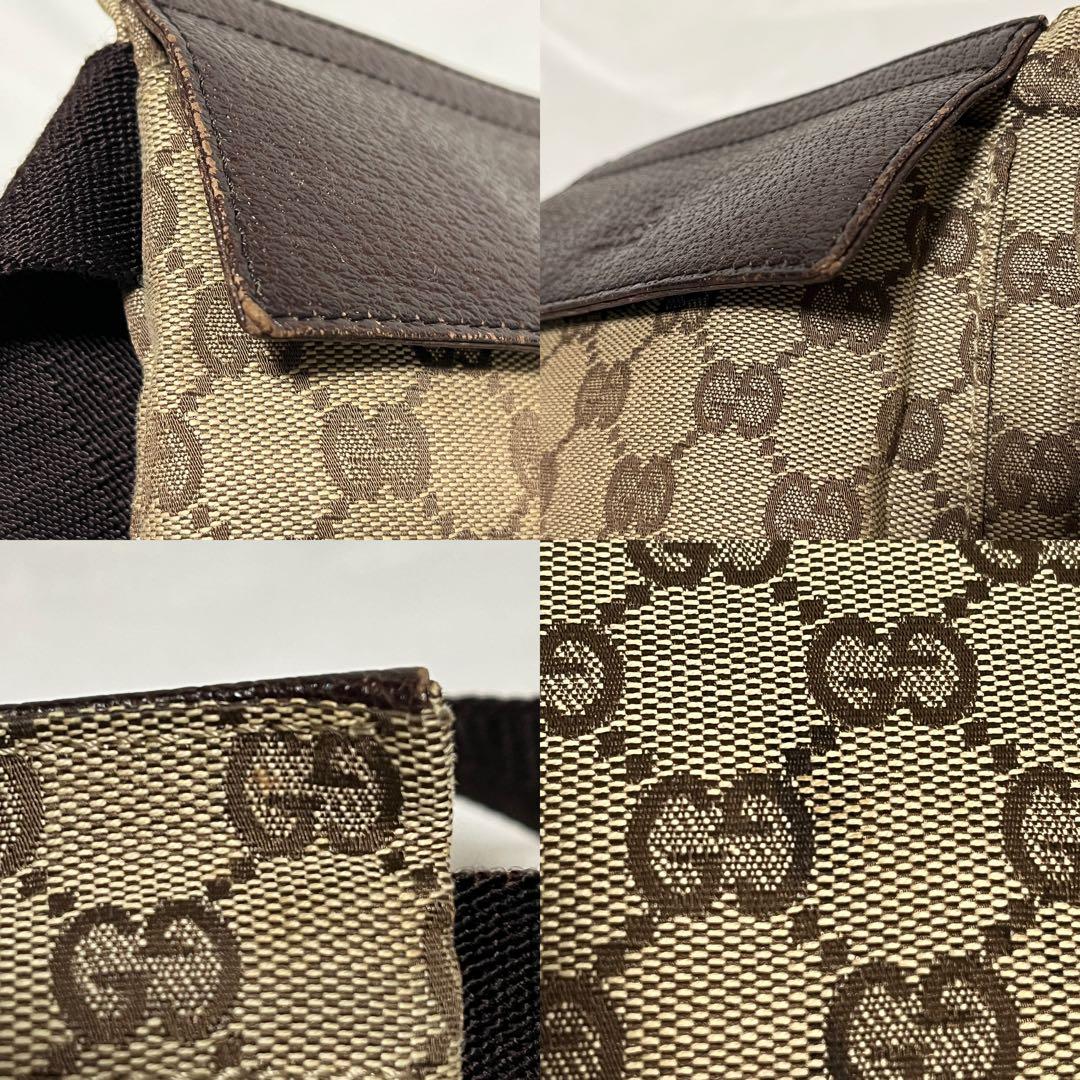 GUCCI GGキャンバス ボディバッグ ウエストバッグ ベージュ グッチ 92