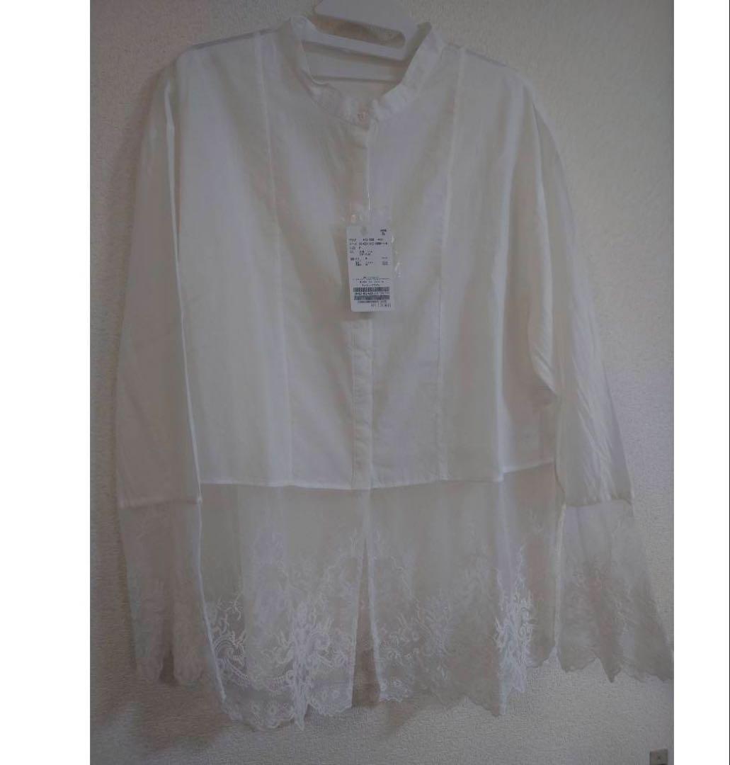 【新品未使用】スローブイエナ　チュールレースブラウス