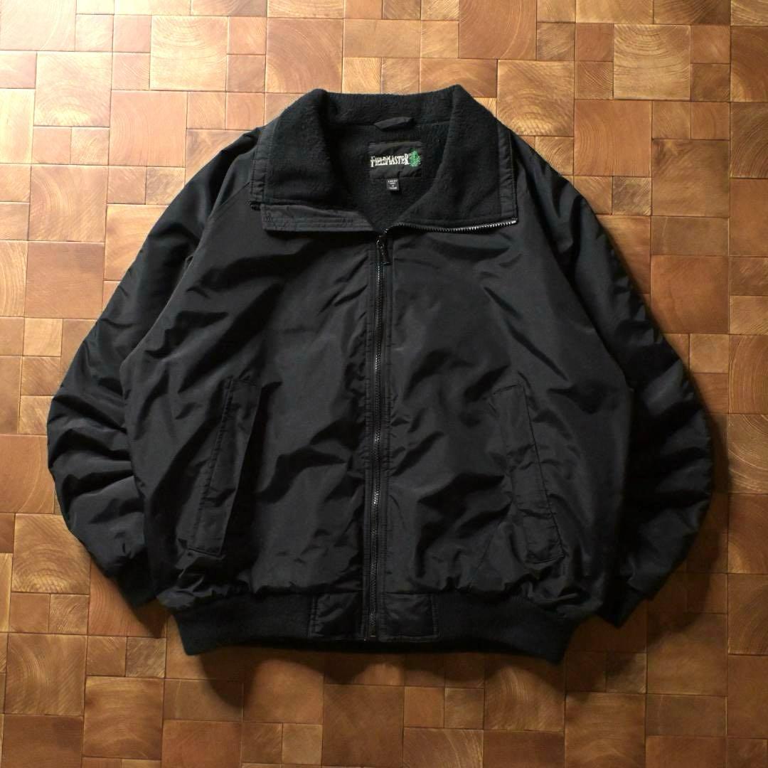 マ*号様 90s　FIELD MASTER　裏フリース ナイロンジャケット　ブラ