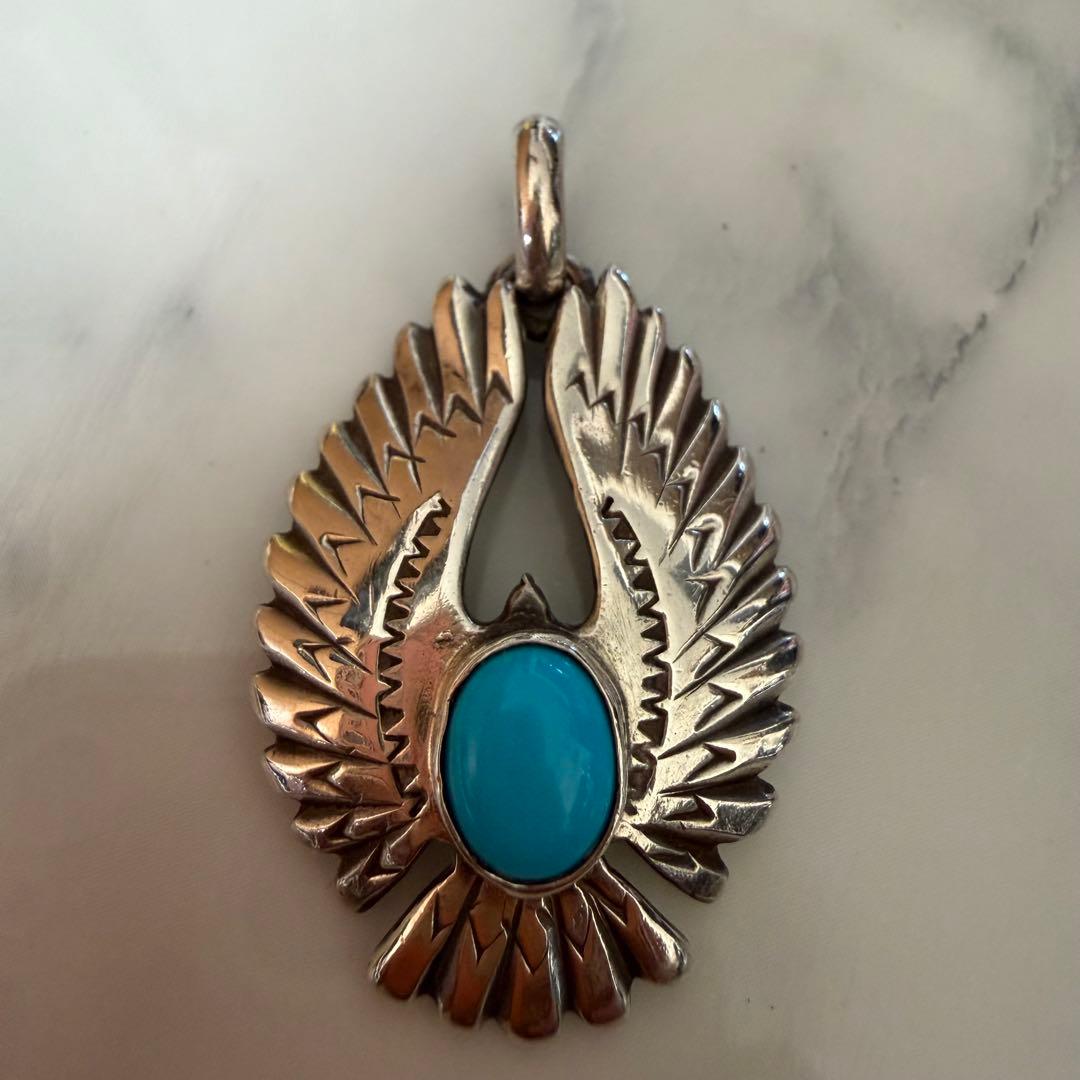 ビンゴブラザーズ イーグル ネックレス トップ シルバー ペンダント ターコイズ