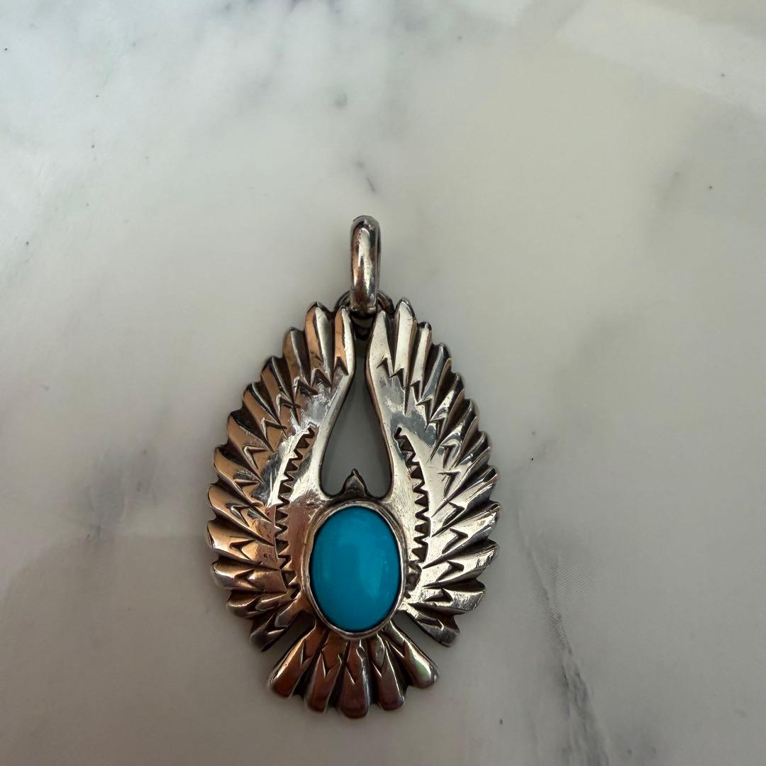 ビンゴブラザーズ イーグル ネックレス トップ シルバー ペンダント ターコイズ