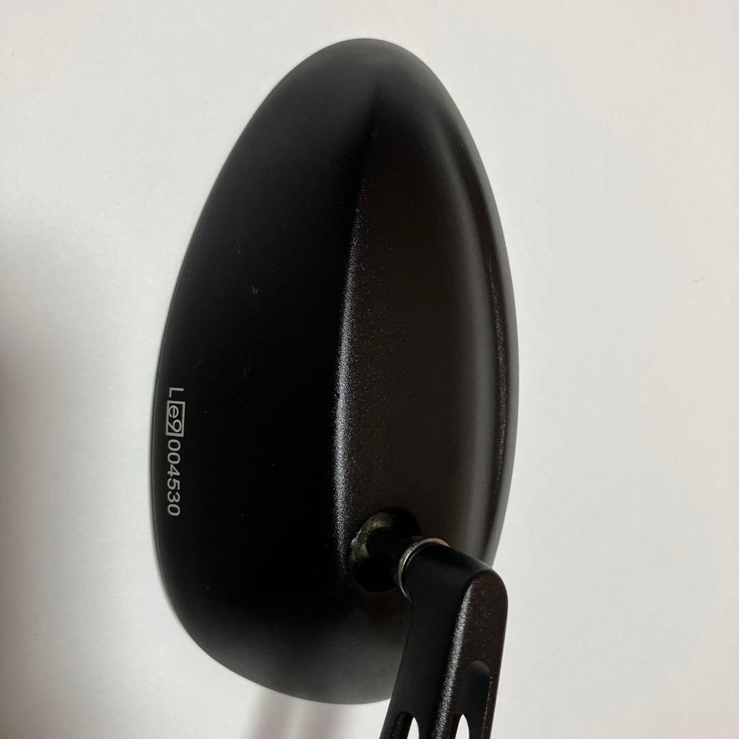 KiWAV バイクミラー オーバル 黒 M10 アルミ製