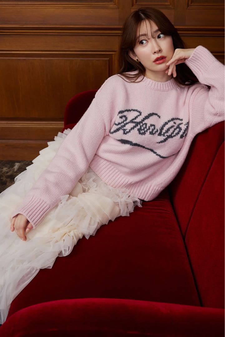 トップス Loved one Logo Jacquard Knit herlipto S