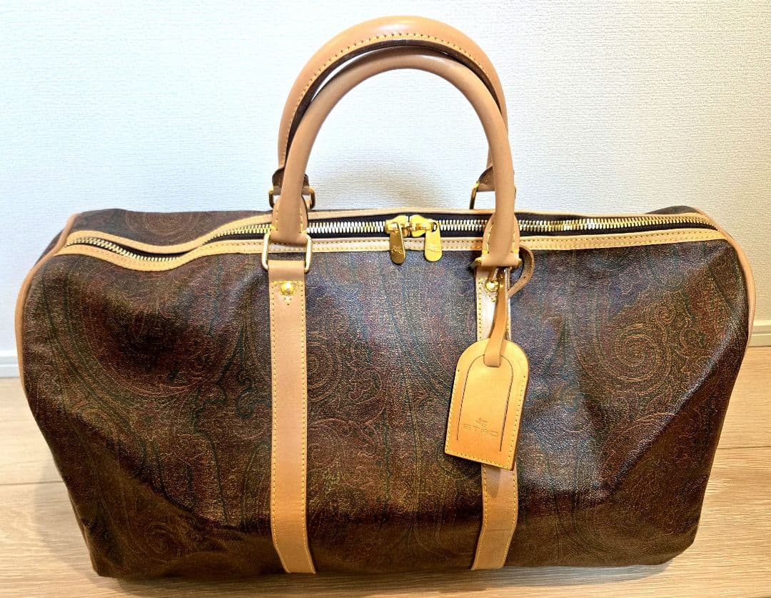 【未使用】ETRO エトロ ペイズリー柄 ボストンバッグ