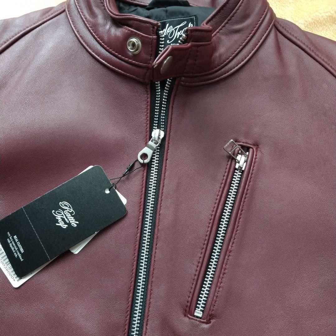 新品 タグ付き メンズビギ ライダース 革ジャン L 羊革 アメカジ