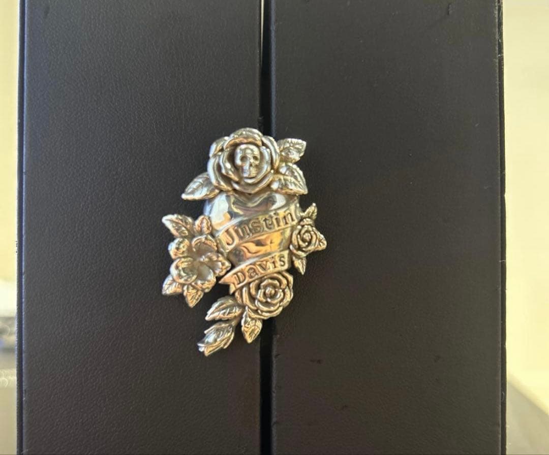 定価5.1万★Justin Davis ハート・スカルモチーフネックレス