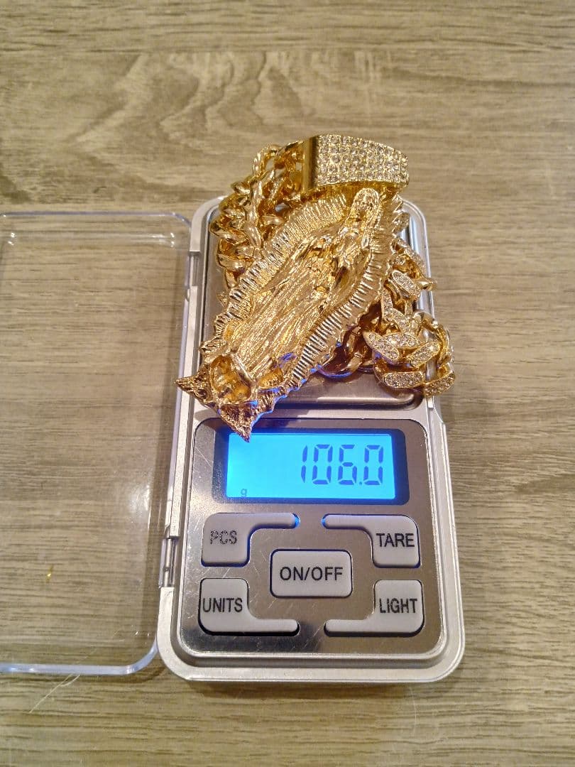 長*魚様 ゴールド　マリア　アバランチ　18kgp ネックレス　マイアミキューバ