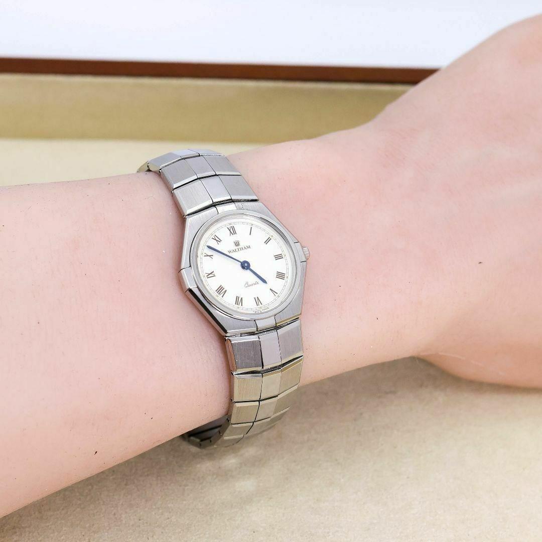 稼働 WALTHAM 腕時計 クラシカル 新品電池 青針 外箱 2133