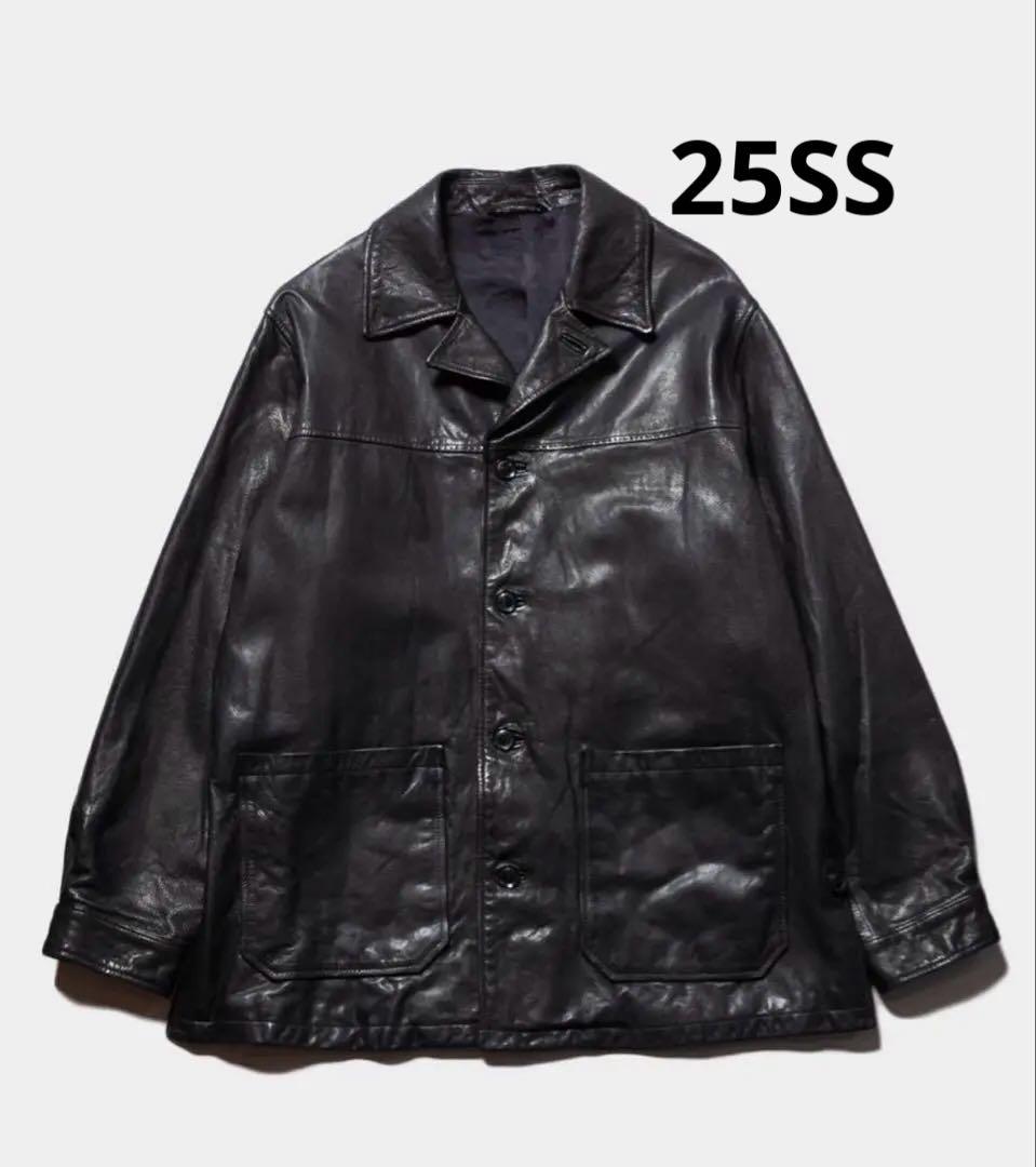 祝日セール YOKE Goat Leather Car Coat ブラック 3