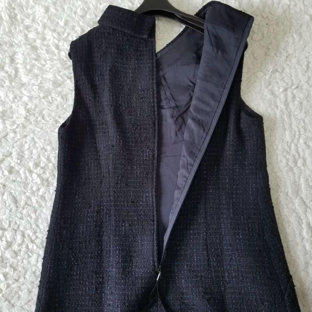 美品✨フォクシー ドレス モダンギャルソン ツイード 襟付き ワンピース