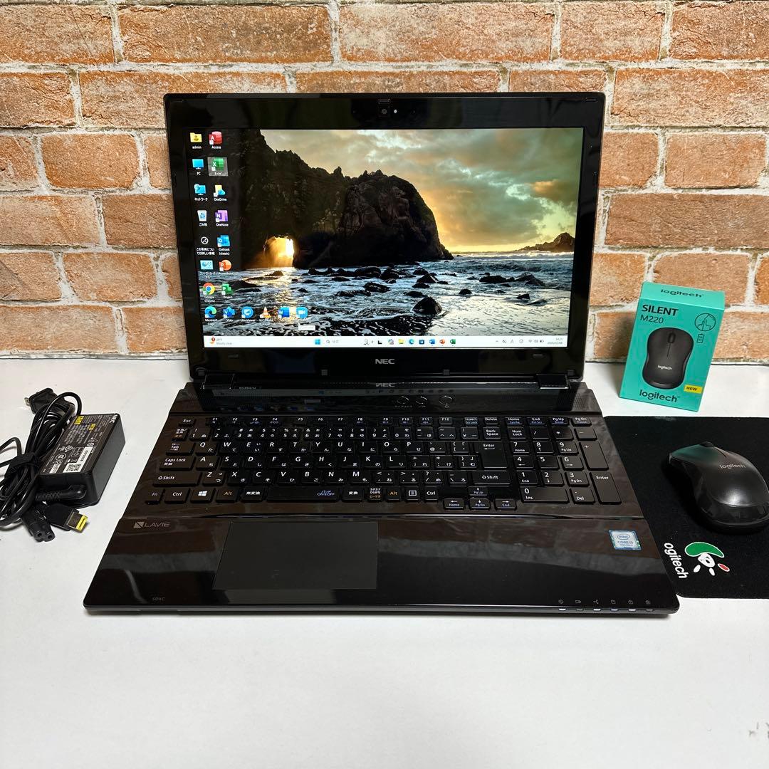美品NECノートPC FHD SSDサクサク起動Windows11 オフィス付き