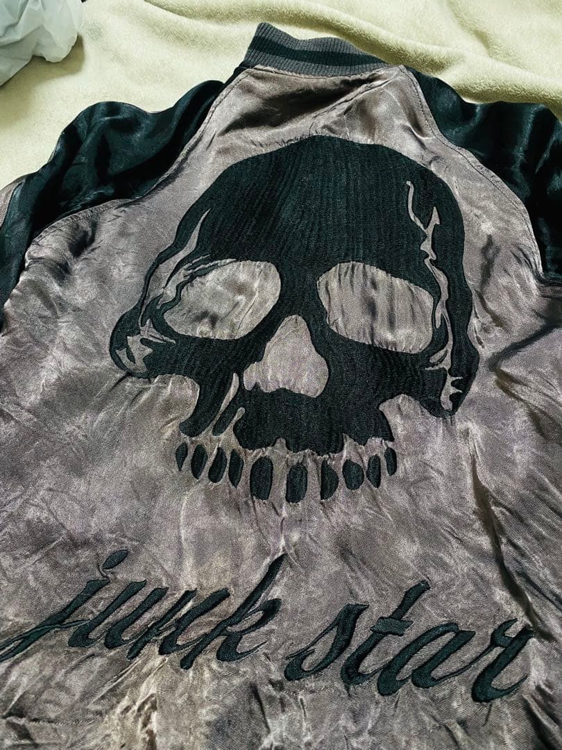 JUNK STAR 日本　限定版　スカジャン サテン　vintage 2面使う