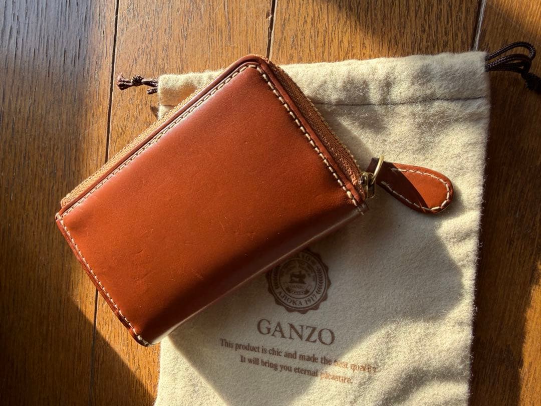美品 GANZO ガンゾ Lファスナーカードケース ケース