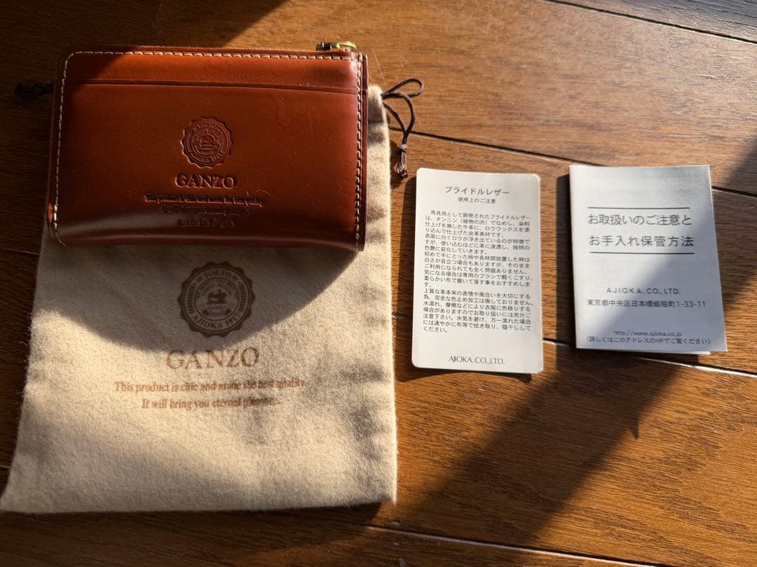 美品 GANZO ガンゾ Lファスナーカードケース ケース