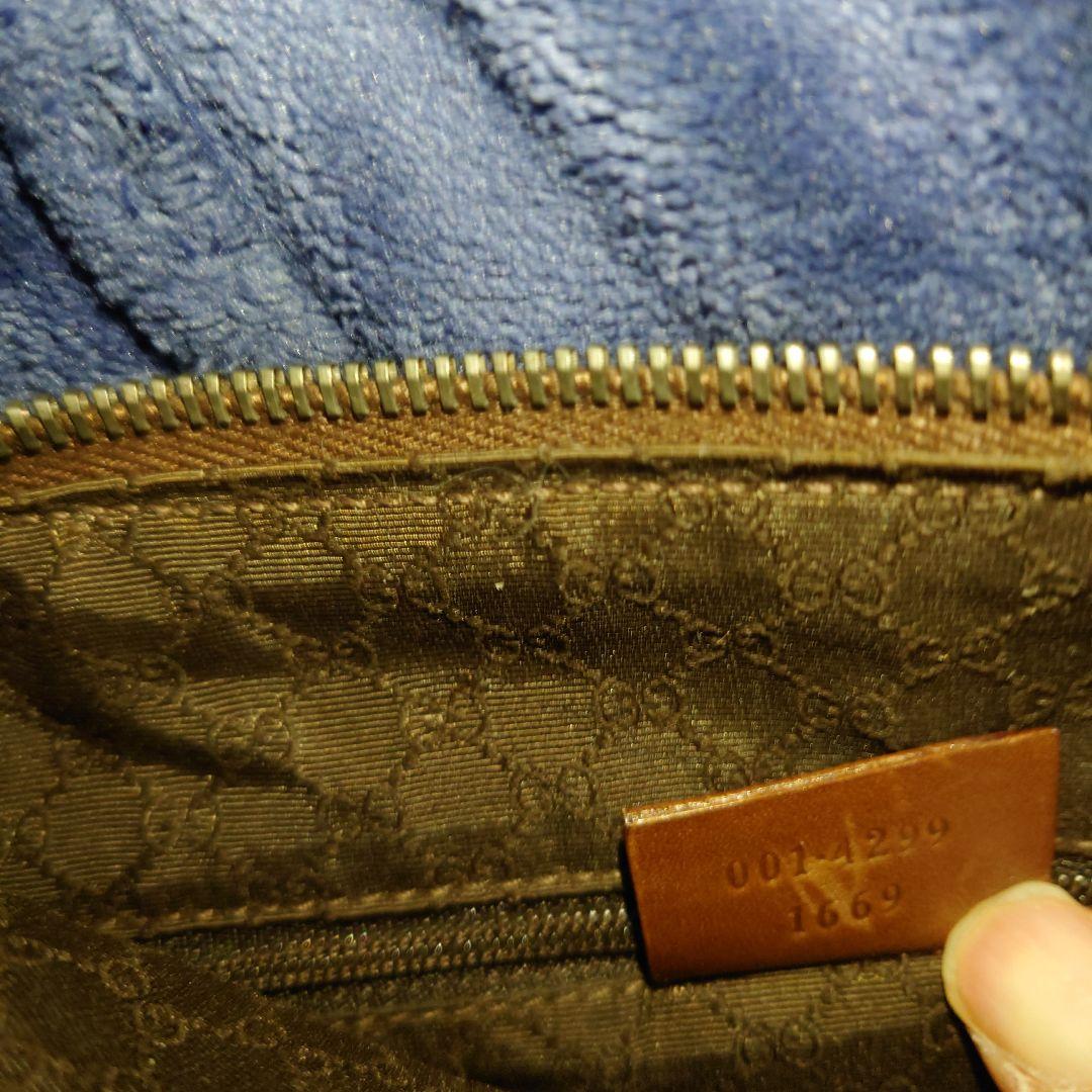 GUCCI ブラウンレザーショルダーバッグ