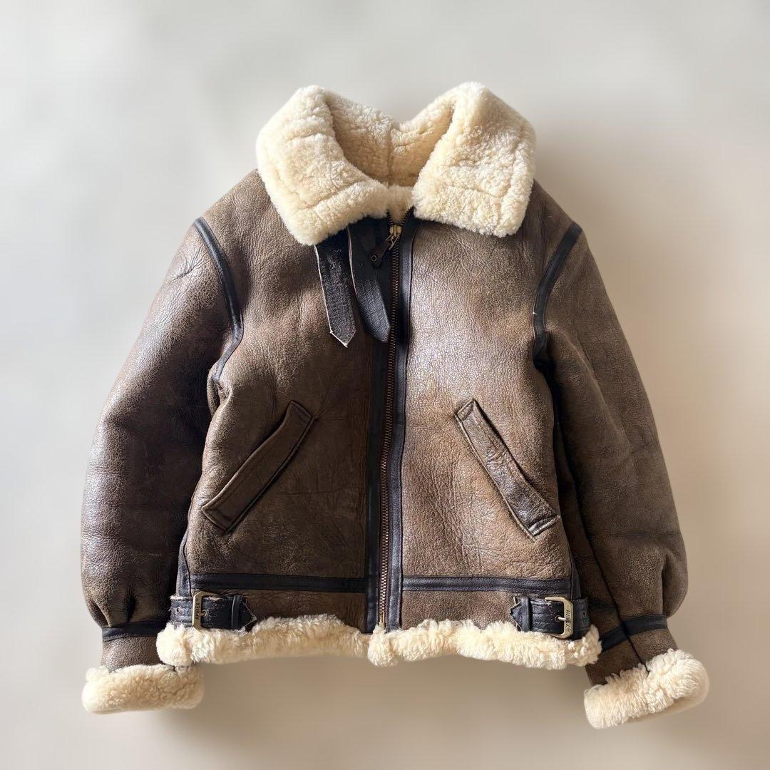 AVREX/B03/38サイズ/AC-17755/ブラウン/ボア/ムートン