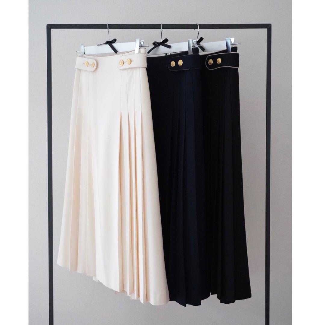 新品　イデアルーチェ　クラシカルスカート　ネイビー　ドルチェ　オブリ　プリーツ