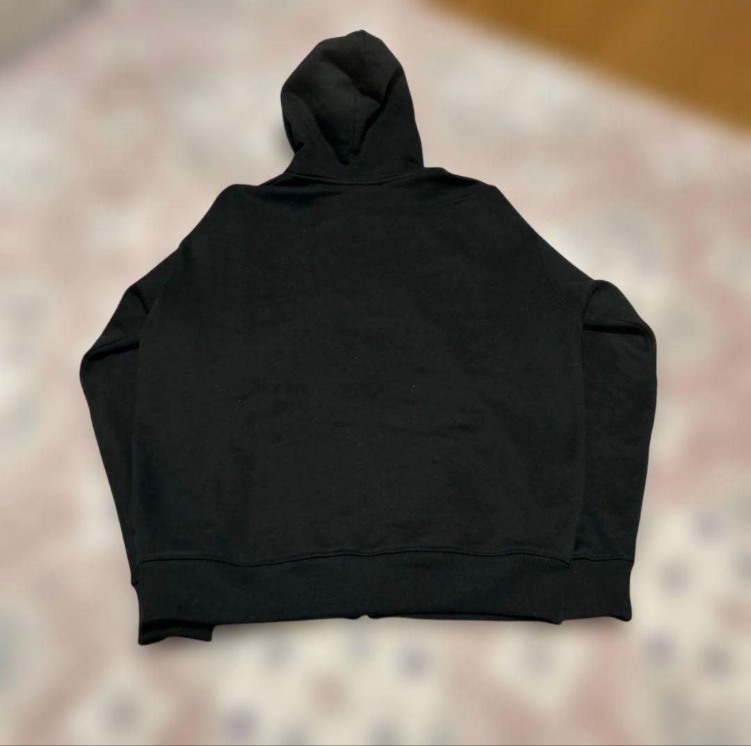 Diesel ブラック 短丈ジップアップパーカー