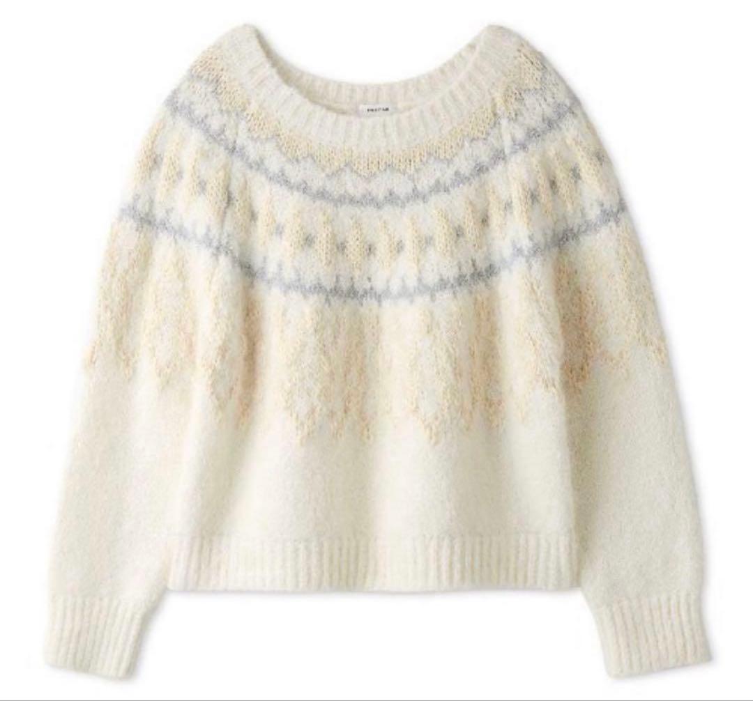 FRAY I.D（フレイ アイディー） アルパカシャギーフェアアイルプルオーバー