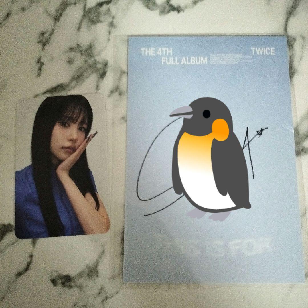 TWICE ミナ　THIS IS FOR　直筆サイン ポスカード　トレカ